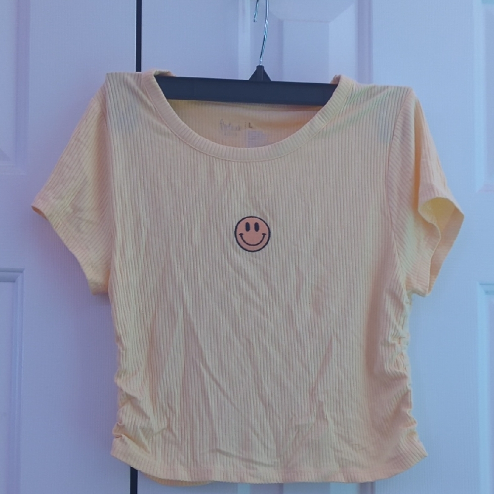 Flirtitude Yellow Crop T-Shirt Fitted Style